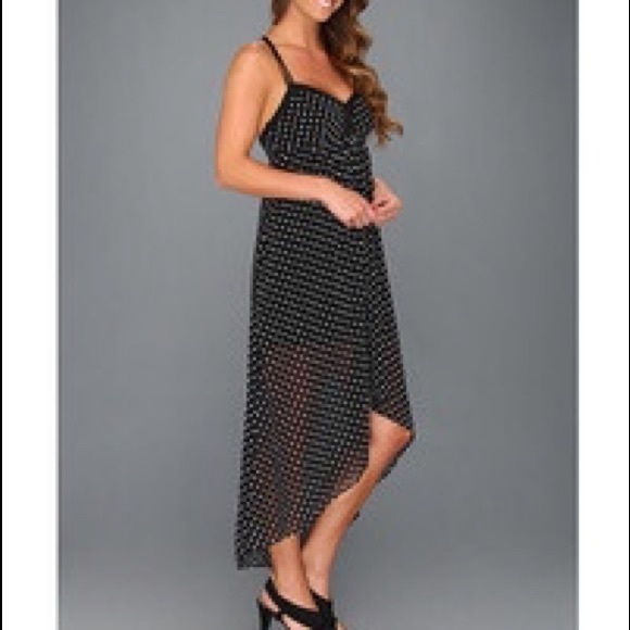 NWT BCBG High Low Polka Dot Dress - Picture 3 of 7